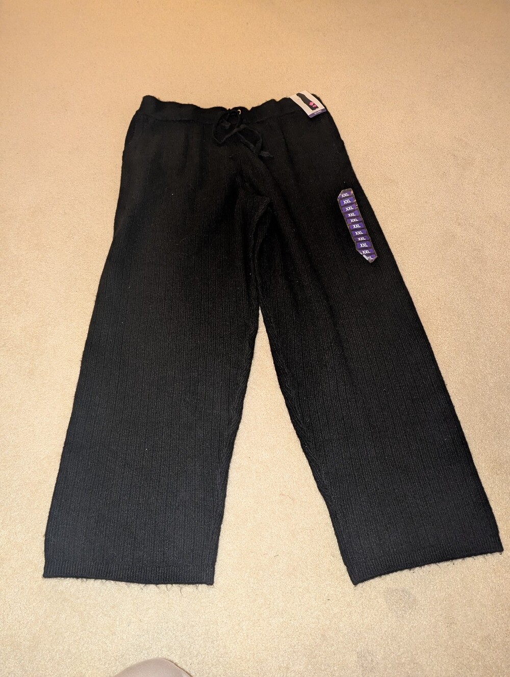 NWT Womens DKNY Jogger Cashmere Blend Black Pants Size XXL MSRP $129.50
